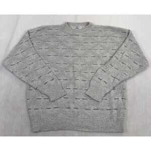 Vintage Hampton Bay Sweater Mens XL 100% Cotton Knit Geometric 90s Made In USA